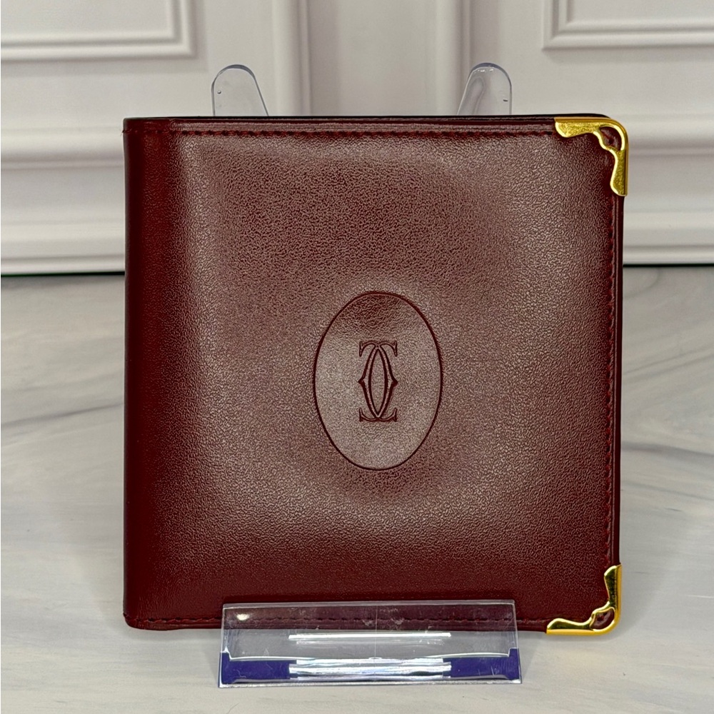Cartier Bordeaux Leather Bifold Wallet – Like New | Vintage Men’s